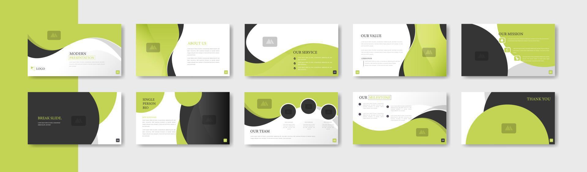 Business presentation slide template design. Minimalis, modern and keynote vector illustration