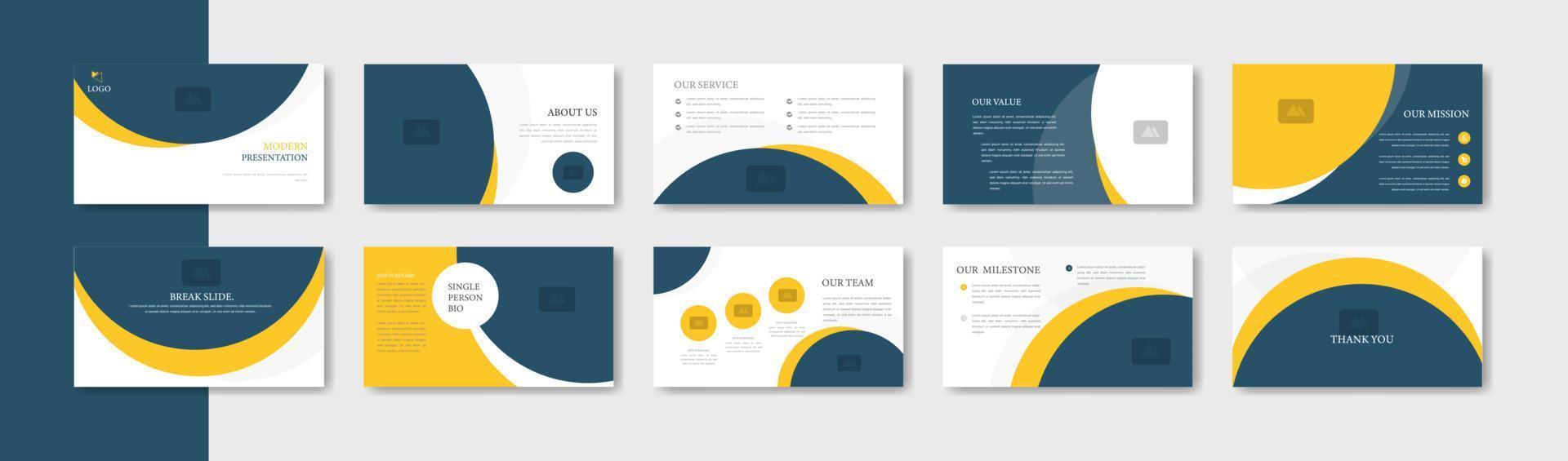 Business presentation slide template design. Minimalis, modern and keynote vector illustration