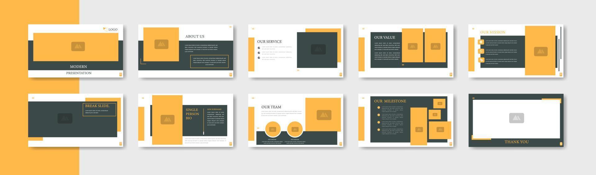 Business presentation slide template design. Minimalis, modern and keynote vector illustration