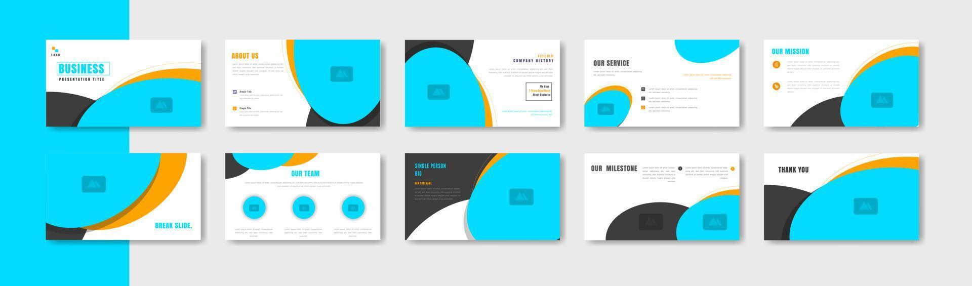 Business presentation slide template design. Minimalis, modern and keynote vector illustration