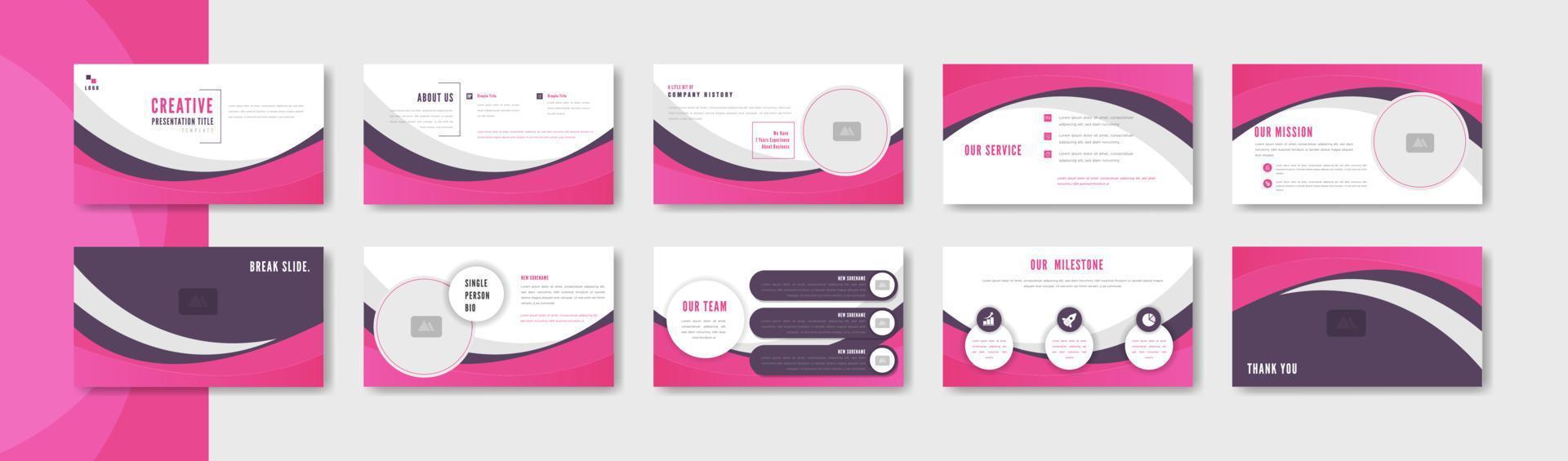 Business presentation slide template design. Minimalis, modern and keynote vector illustration