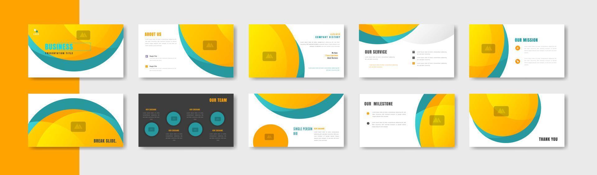 Business presentation slide template design. Minimalis, modern and keynote vector illustration
