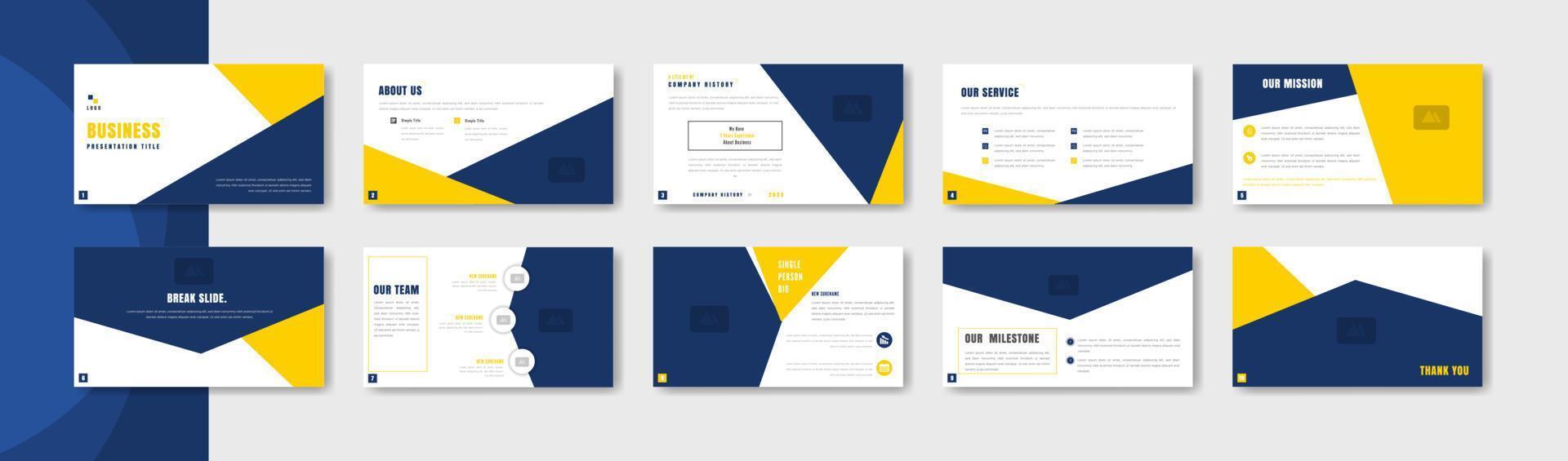 Business presentation slide template design. Minimalis, modern and keynote vector illustration