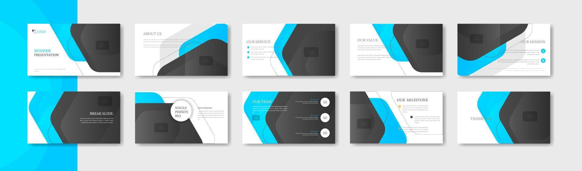 Business presentation slide template design. Minimalis, modern and keynote vector illustration