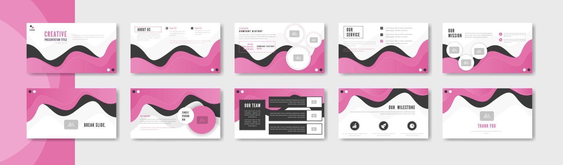 business minimalist modern presentation template design vector