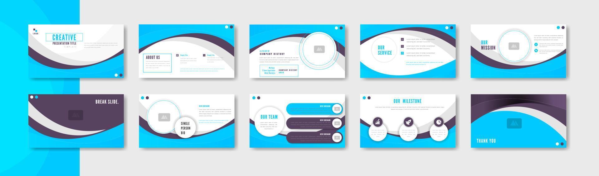 business minimalist modern presentation template design vector