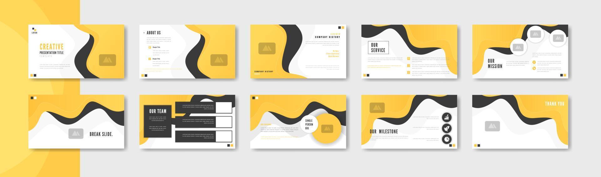 business minimalist modern presentation template design vector