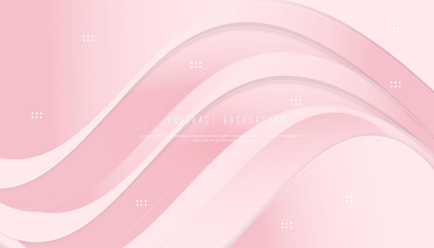 abstract wave background with soft pink color template vector