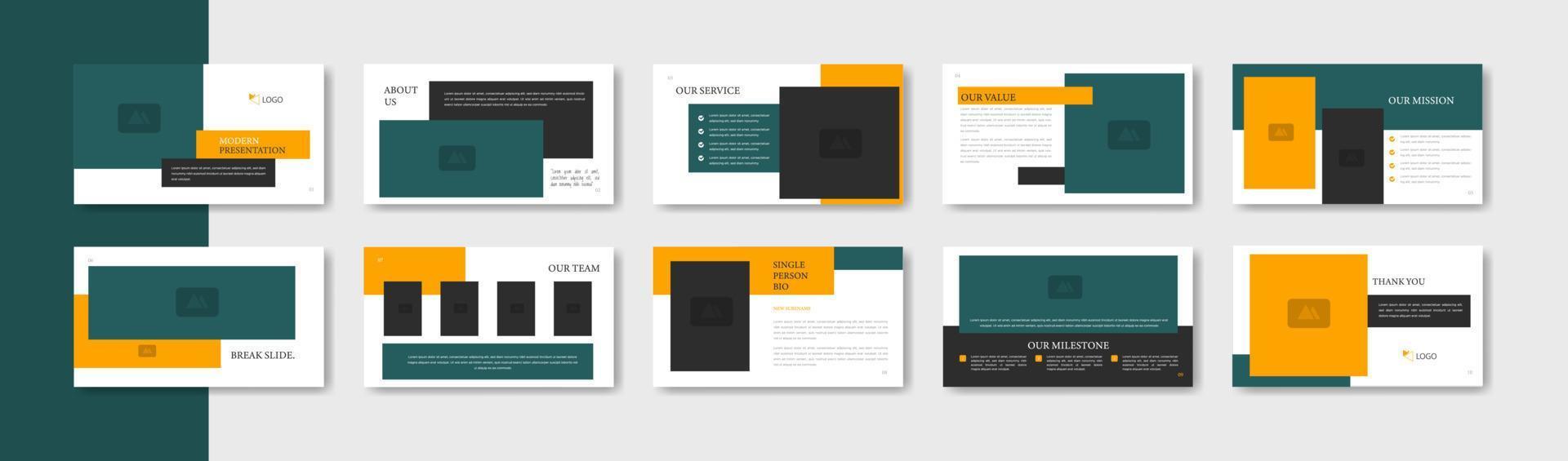 Business presentation slide template design. Minimalis, modern and keynote vector illustration