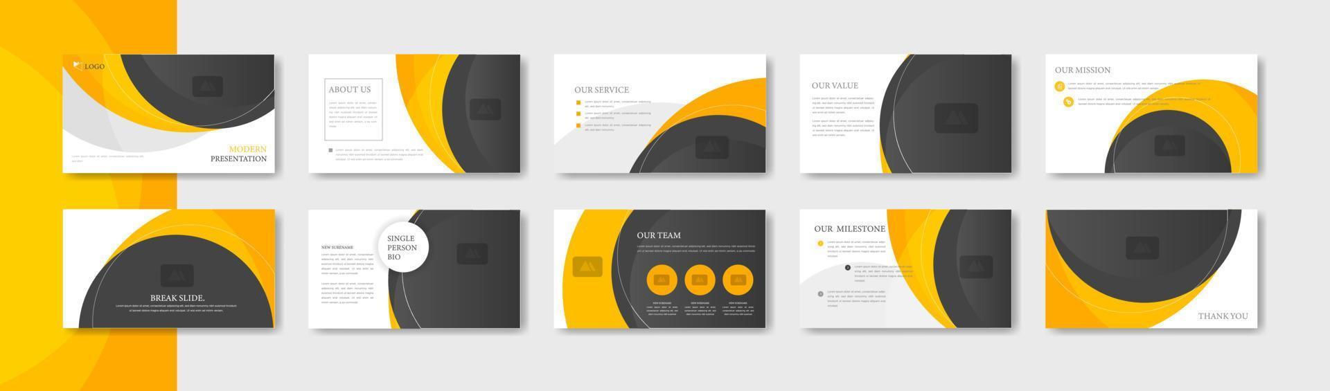 Business presentation slide template design. Minimalis, modern and keynote vector illustration