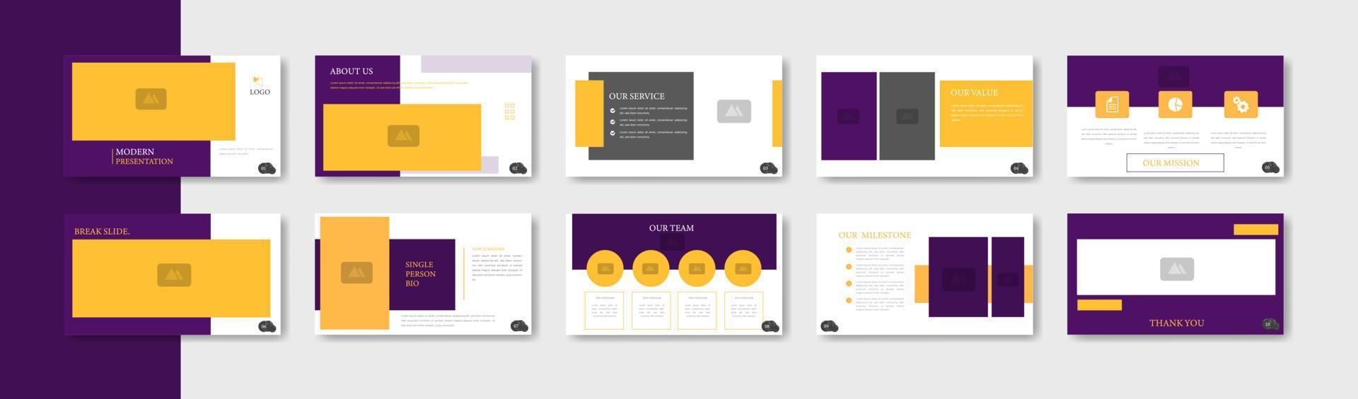Business presentation slide template design. Minimalis, modern and keynote vector illustration