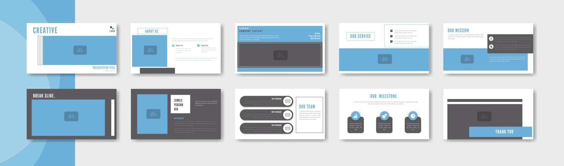 Business presentation slide template design. Minimalis, modern and keynote vector illustration