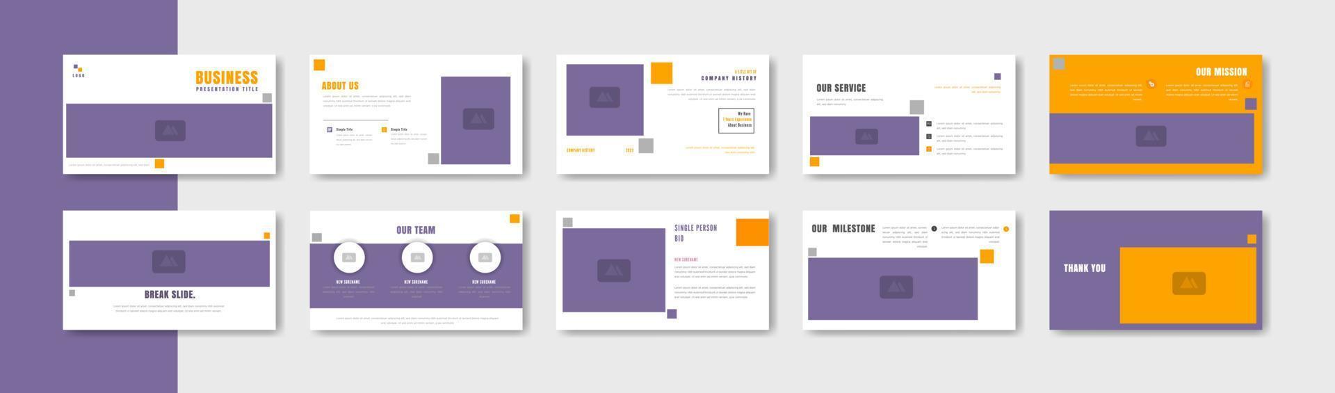 Business presentation slide template design. Minimalis, modern and keynote vector illustration