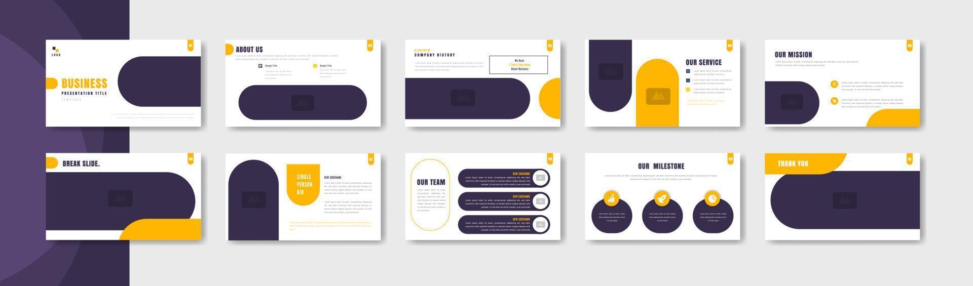 Business presentation slide template design. Minimalis, modern and keynote vector illustration