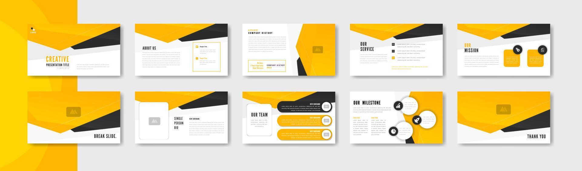 business minimalist modern presentation template design vector