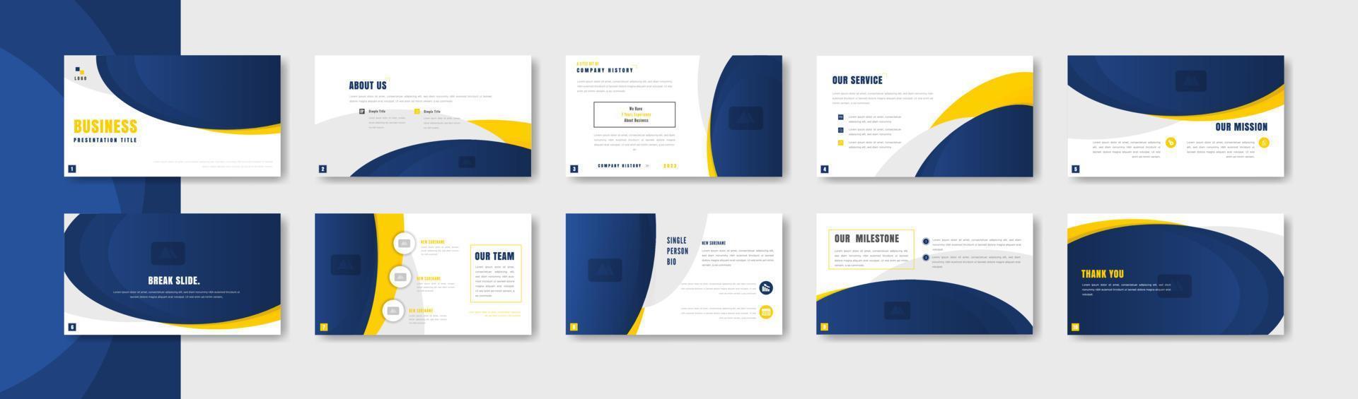 Business presentation slide template design. Minimalis, modern and keynote vector illustration