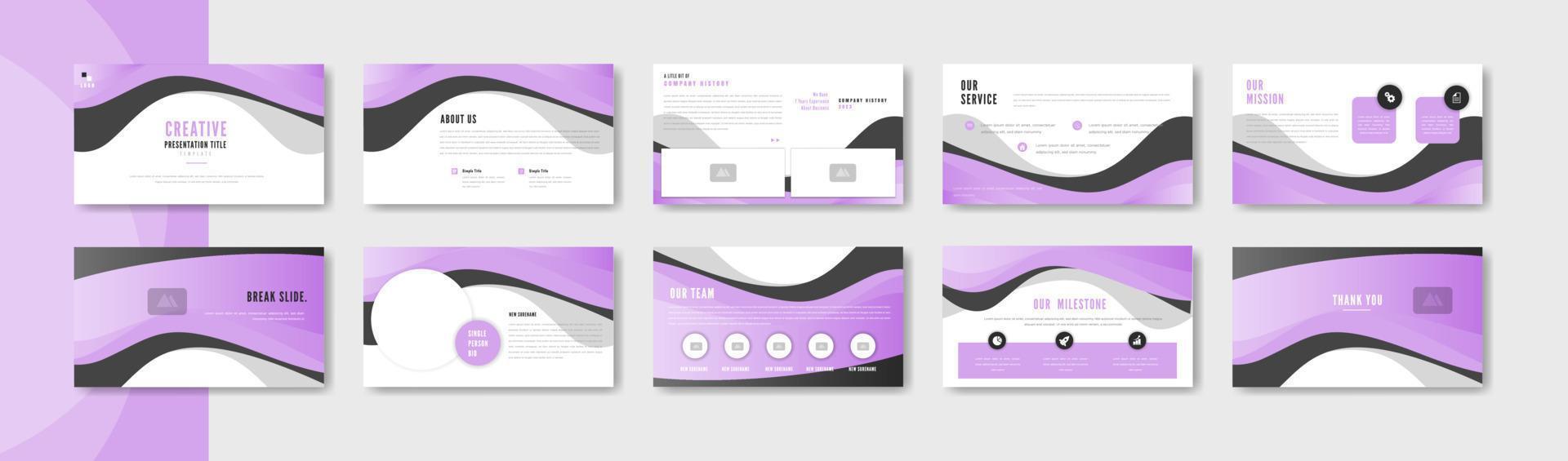 business minimalist modern presentation template design vector