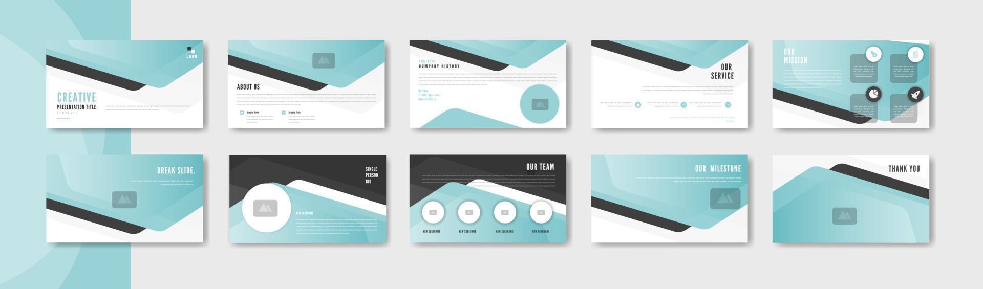 business minimalist modern presentation template design vector