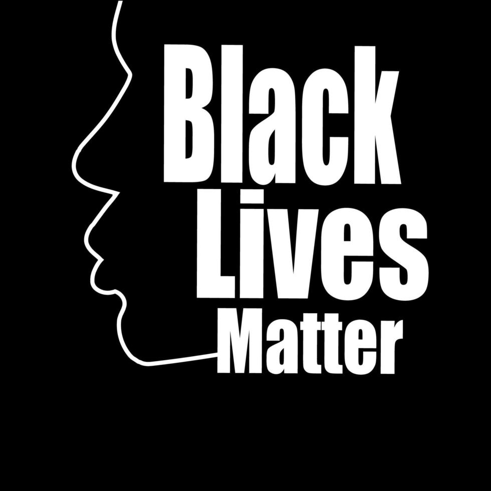 Black living matter design illustration concept black and white color vector
