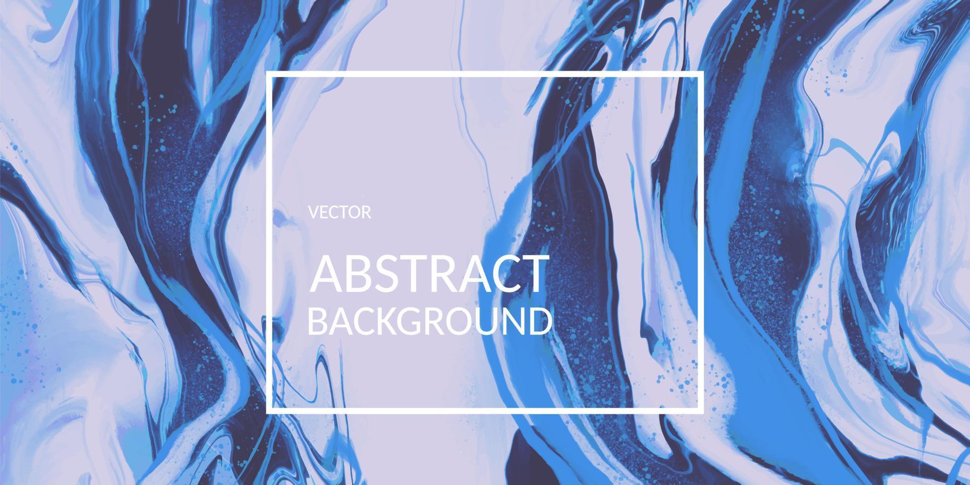 Abstract marble texture blue color Fluid design background vector