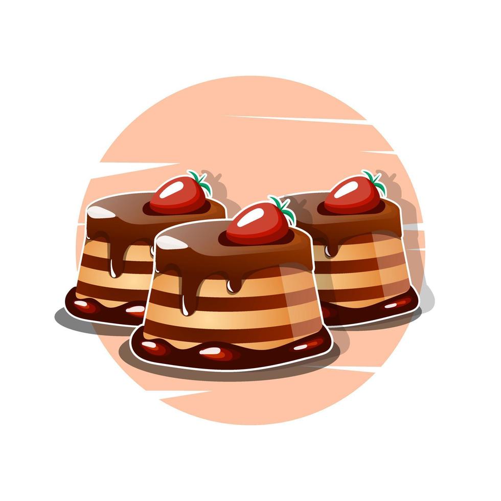 Premium vector l cake vector delicius art illustration. royalty free