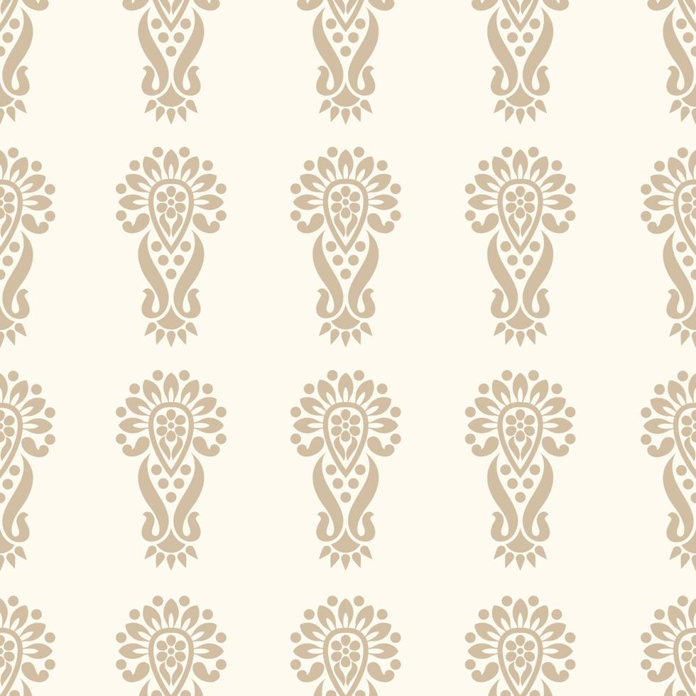 Indian damask seamless pattern vector background