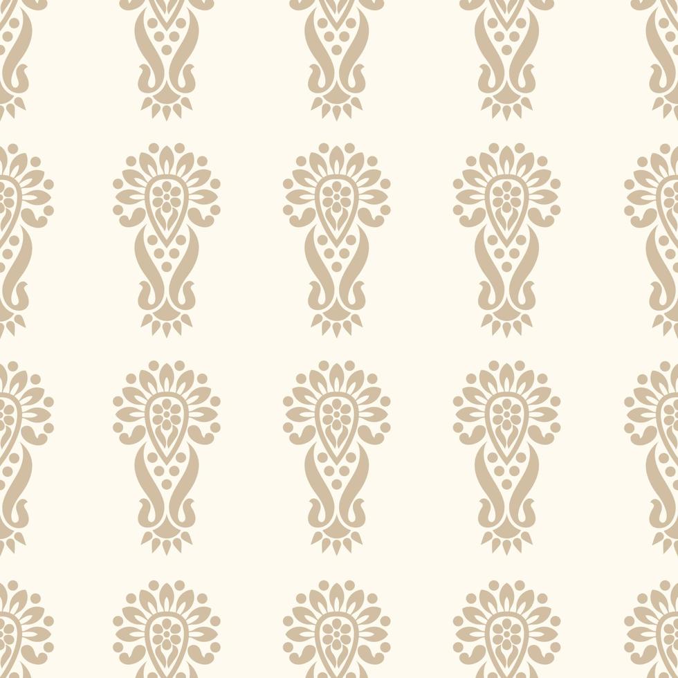 Indian damask seamless pattern vector background