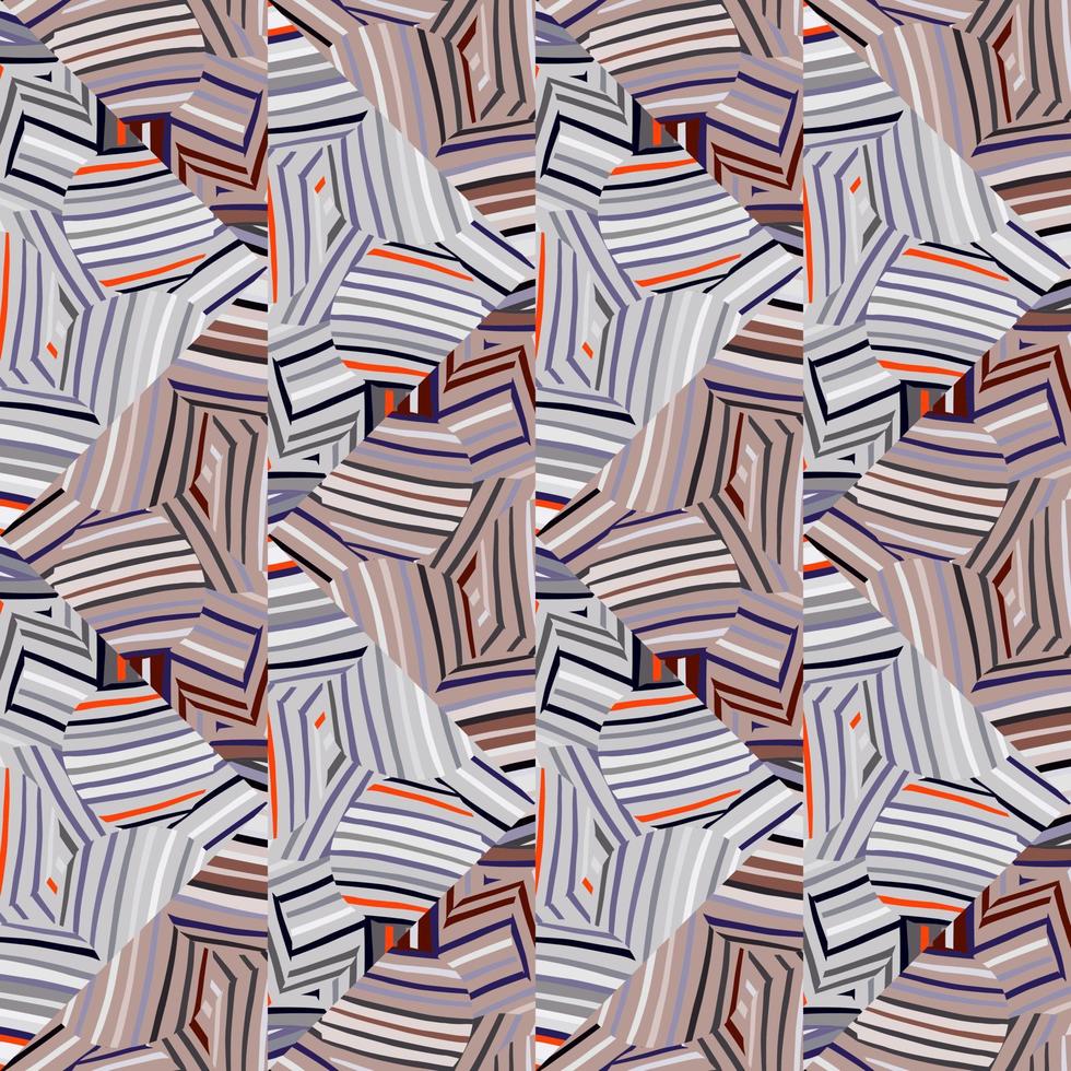 Geometric lines wallpaper. Abstract ethnic tile. Tribal mosaic seamless pattern. vector