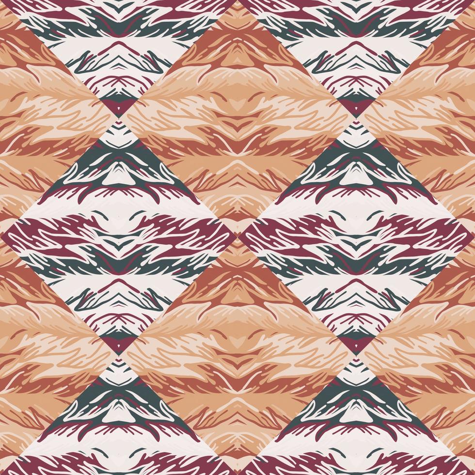 patrón sin costuras de mosaico tribal abstracto. azulejo étnico geométrico creativo. vector