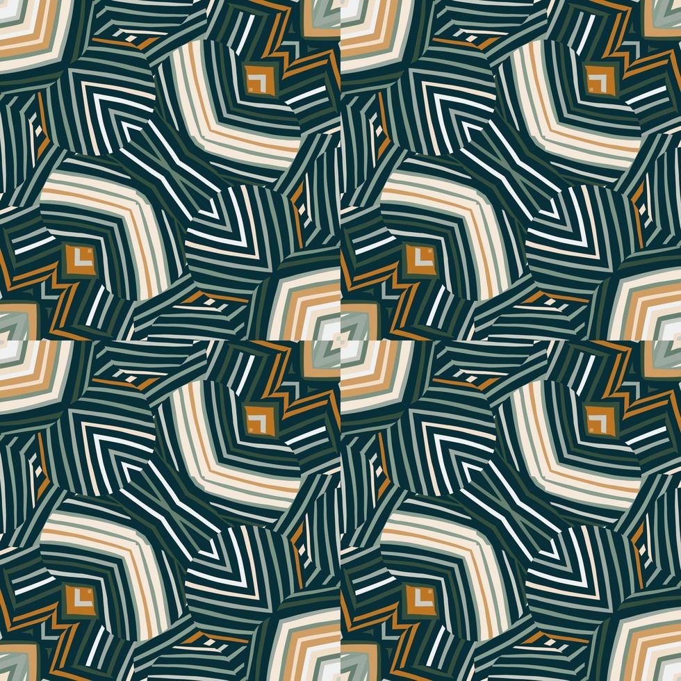 Geometric lines wallpaper. Abstract ethnic tile. Tribal mosaic seamless pattern. vector