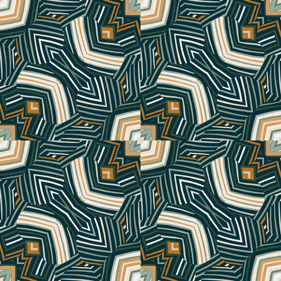 fondo de pantalla de líneas geométricas. azulejo étnico abstracto. patrón sin costuras de mosaico tribal. vector