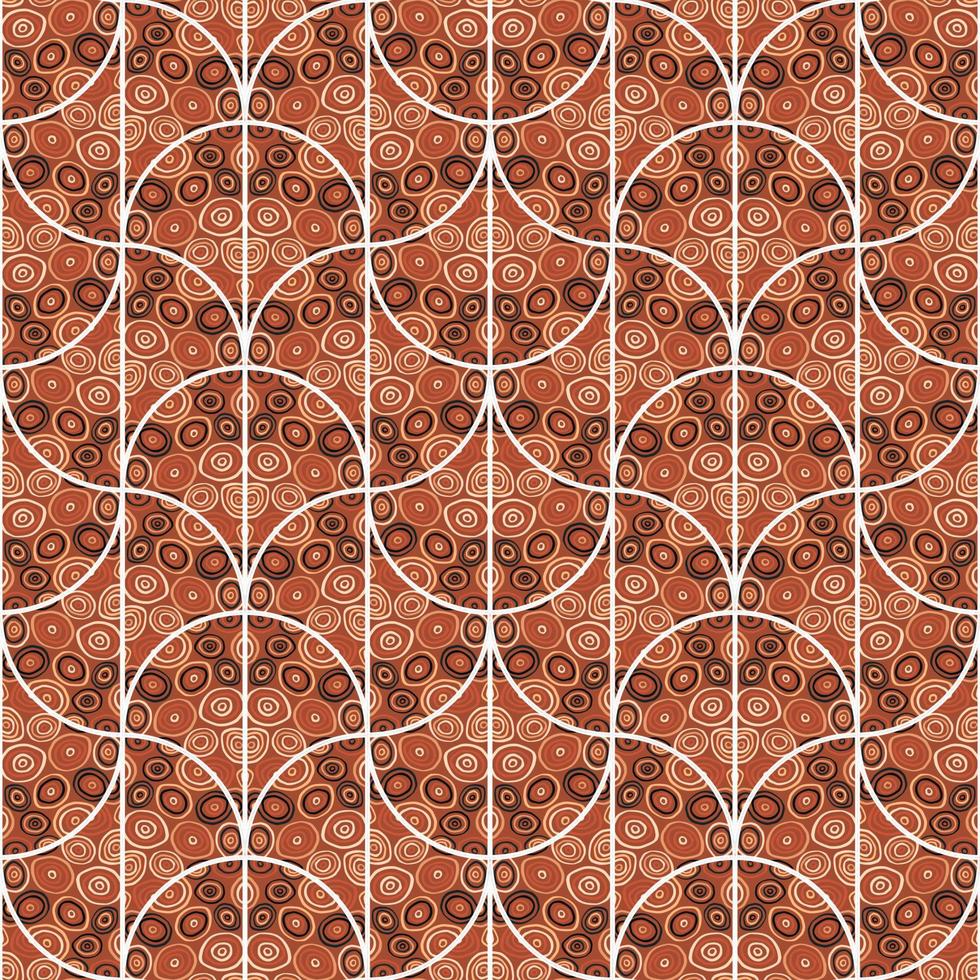 el círculo da forma a un patrón sin costuras en estilo garabato. adorno decorativo de mosaico de caleidoscopio. vector