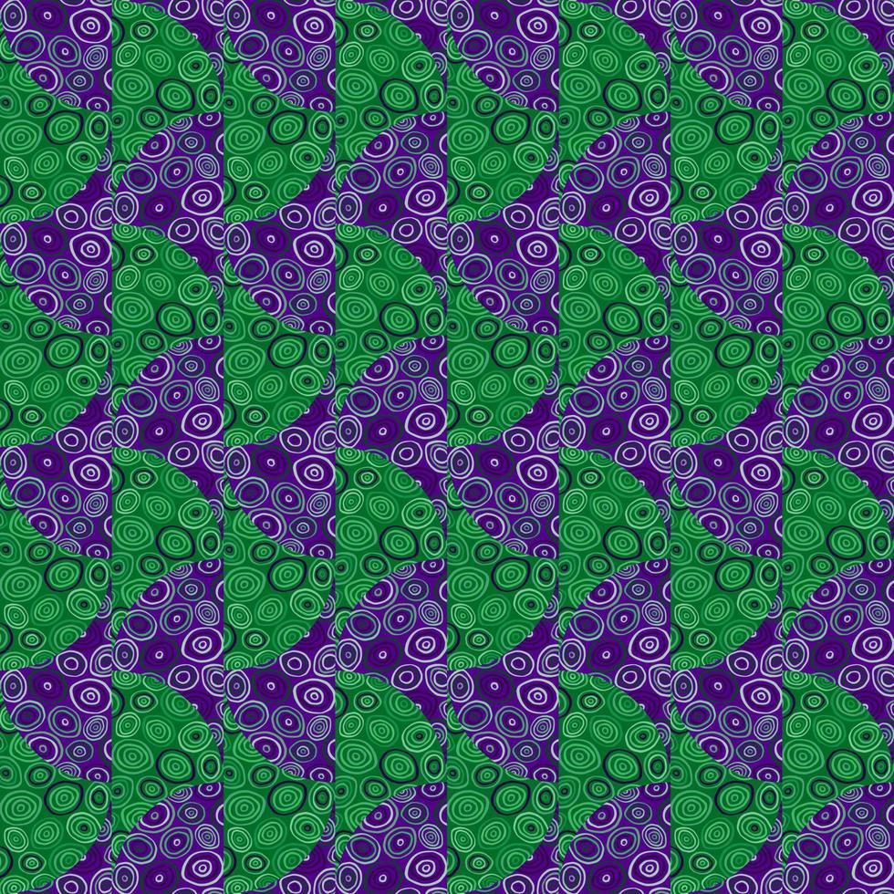 Hand drawn circle shapes seamless pattern. Decorative kaleidoscope mosaic ornament. vector
