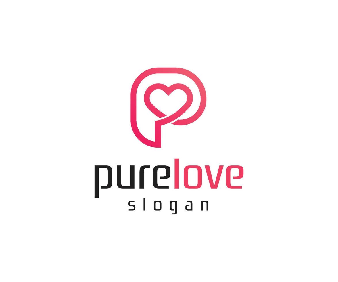 P Love Logo vector
