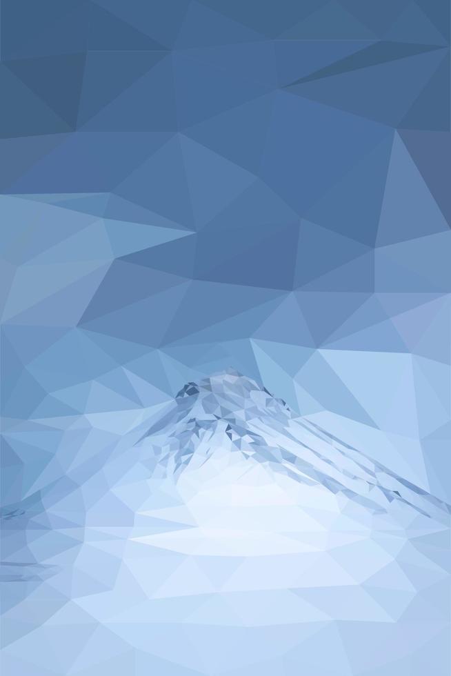 Vector illustration of polygonal iceberg.