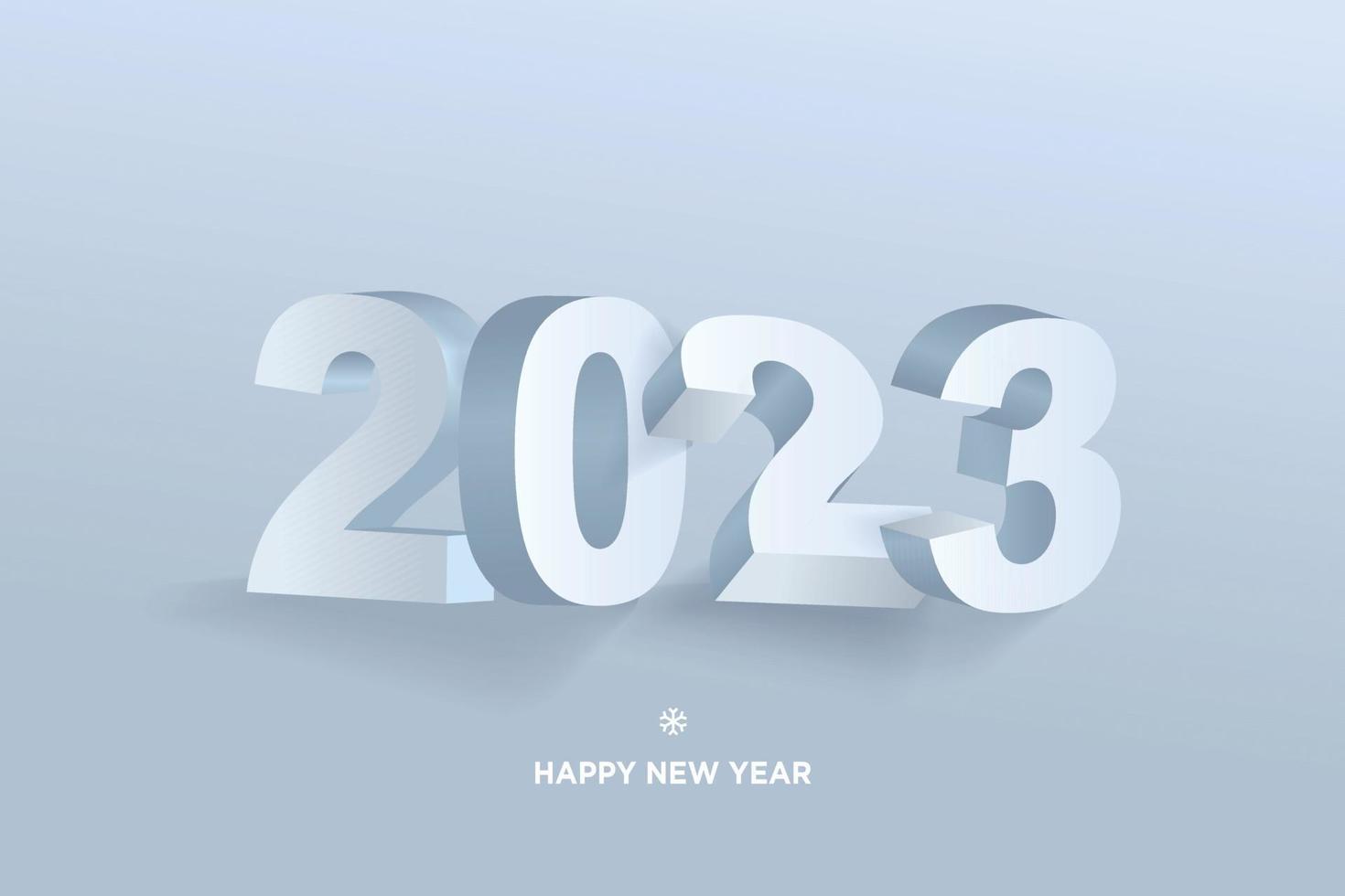 Tarjeta de felicitación de año nuevo 2023. concepto de ilustración vectorial para fondo, tarjeta de felicitación, tarjeta de invitación de fiesta, banner de sitio web, banner de redes sociales, material de marketing. vector