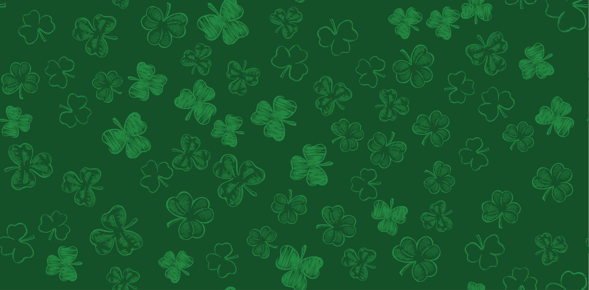 Clover set. Patrick's day. Hand drawn illustration. vector