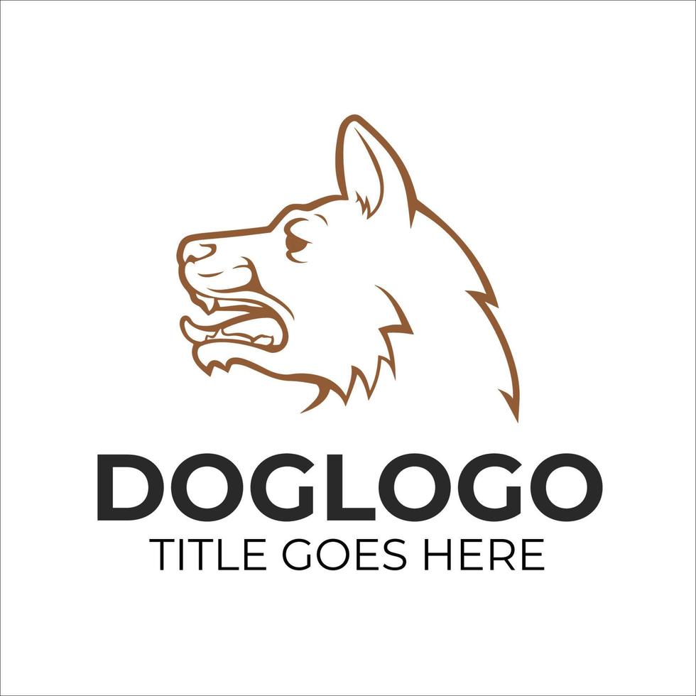 plantilla de vector de perro de diseño de logotipo creativo