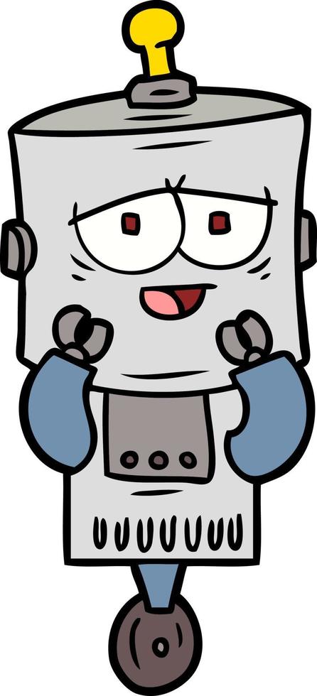 cartoon doodle character robot vector