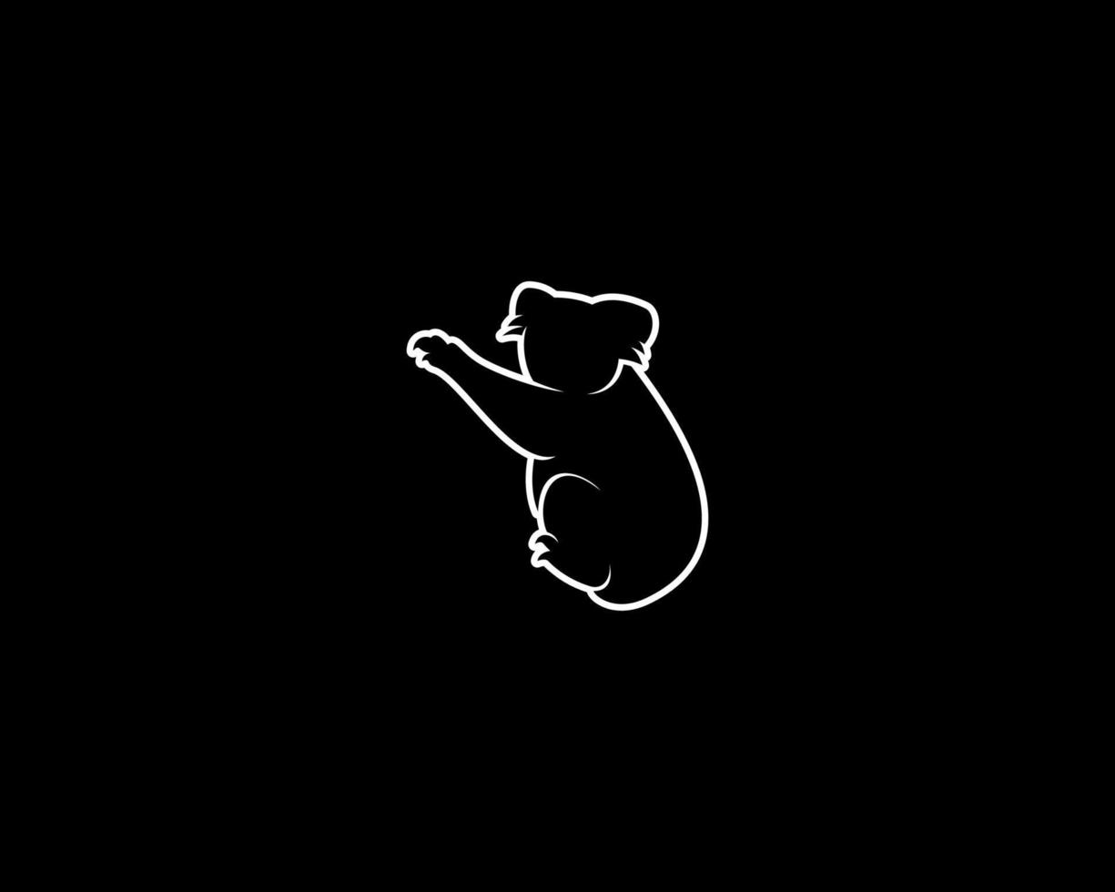 koala outline vector silhouette