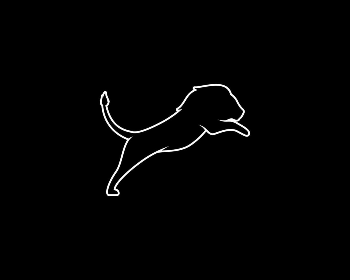 lion outline vector silhouette