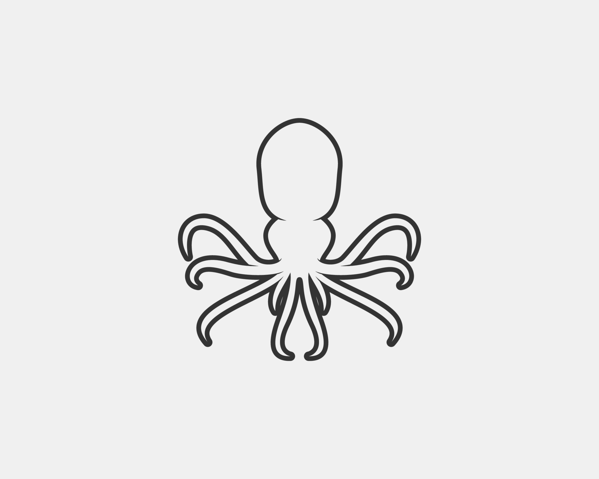 octopus outline vector silhouette 12465298 Vector Art at Vecteezy