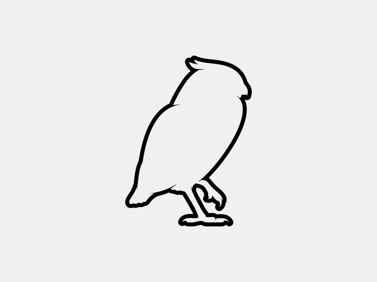 owl outline vector silhouette