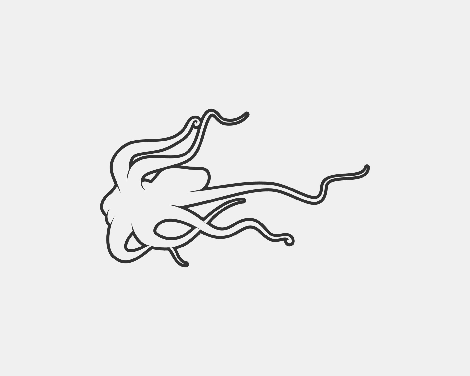 octopus outline vector silhouette 12465310 Vector Art at Vecteezy