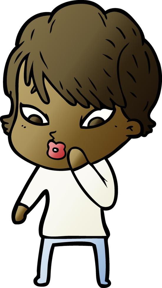 Vector cartoon woman