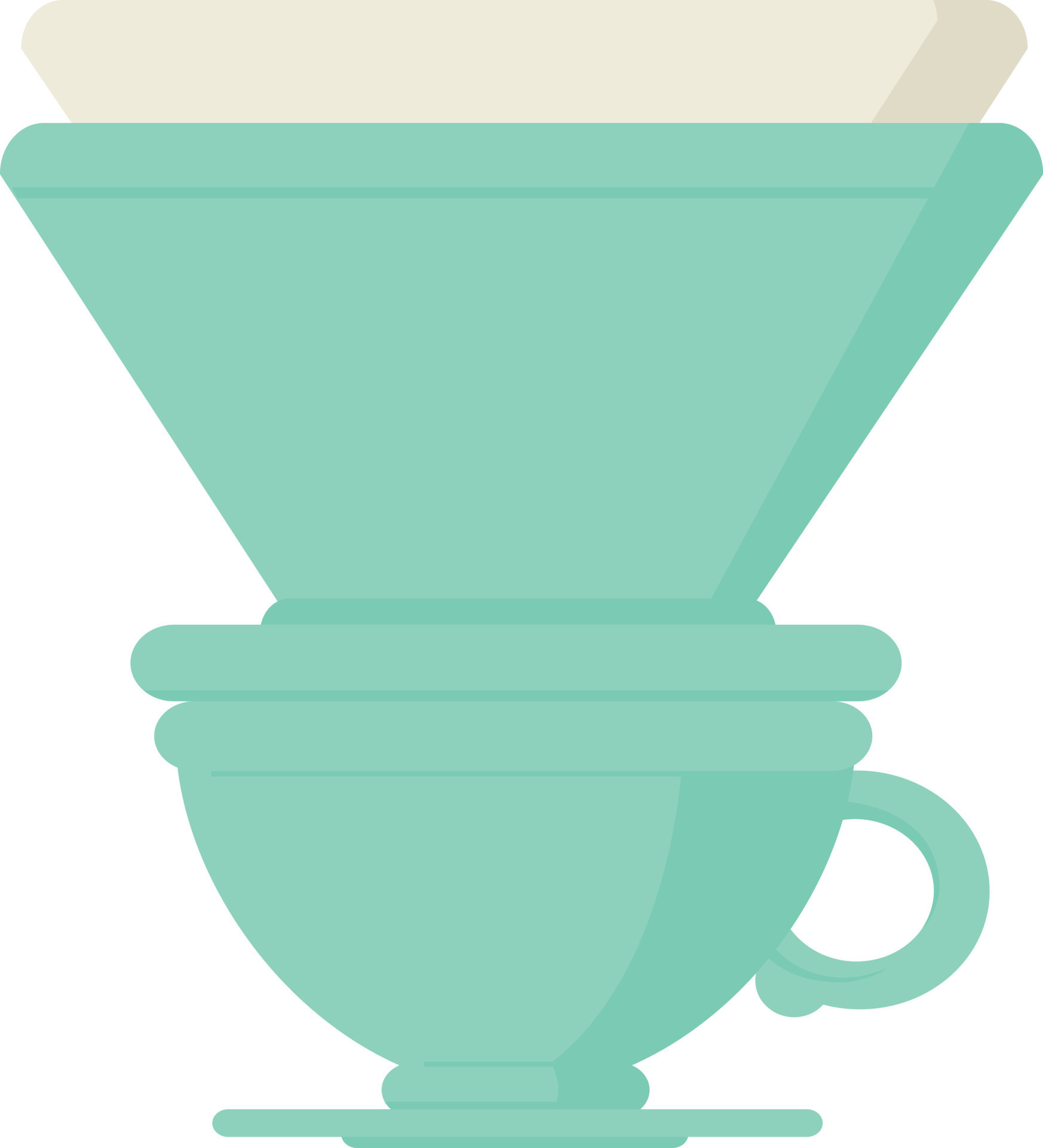 Flat colour illustration of a filter coffee cup 12465353 Vector Art at