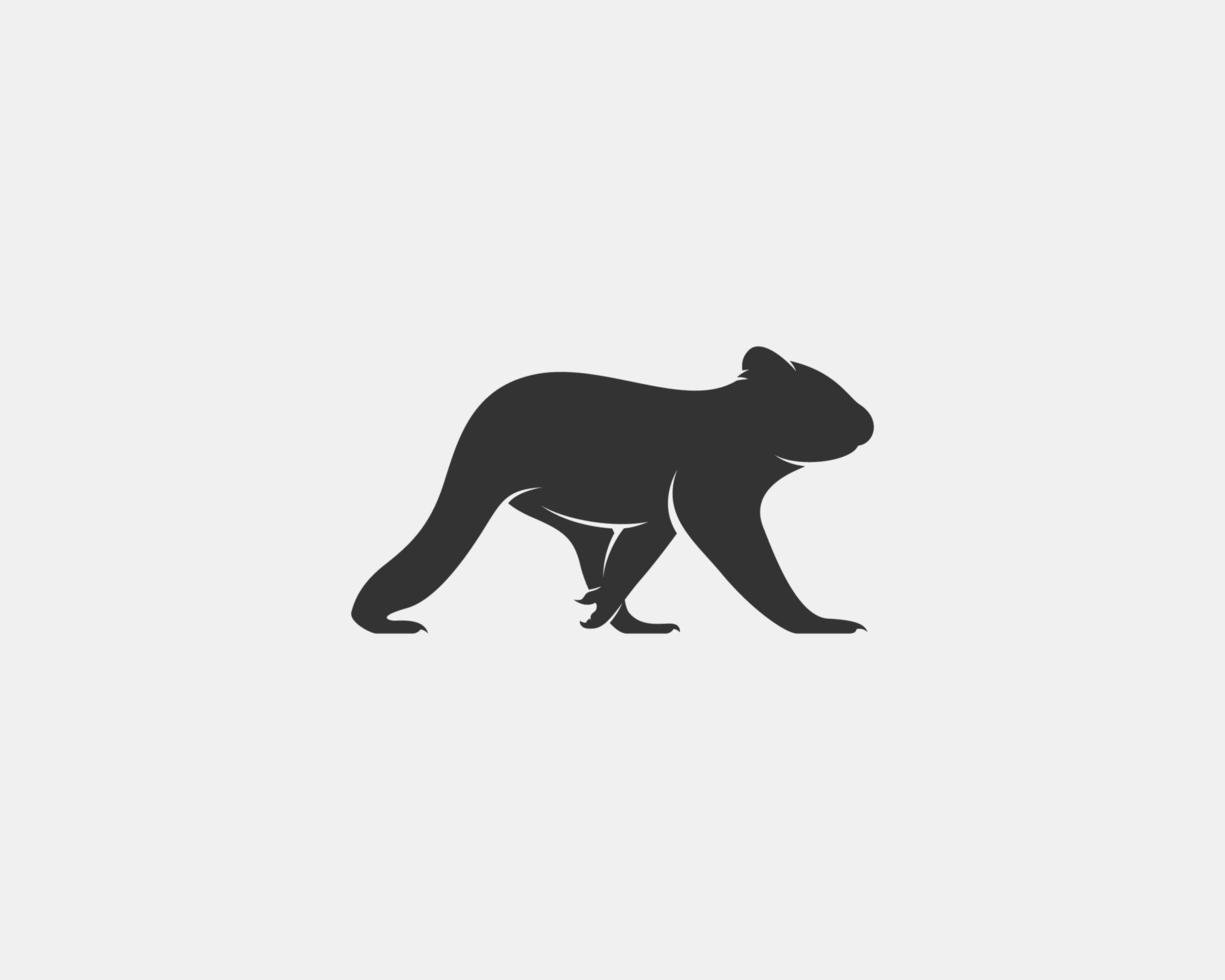 silueta vectorial de koala vector