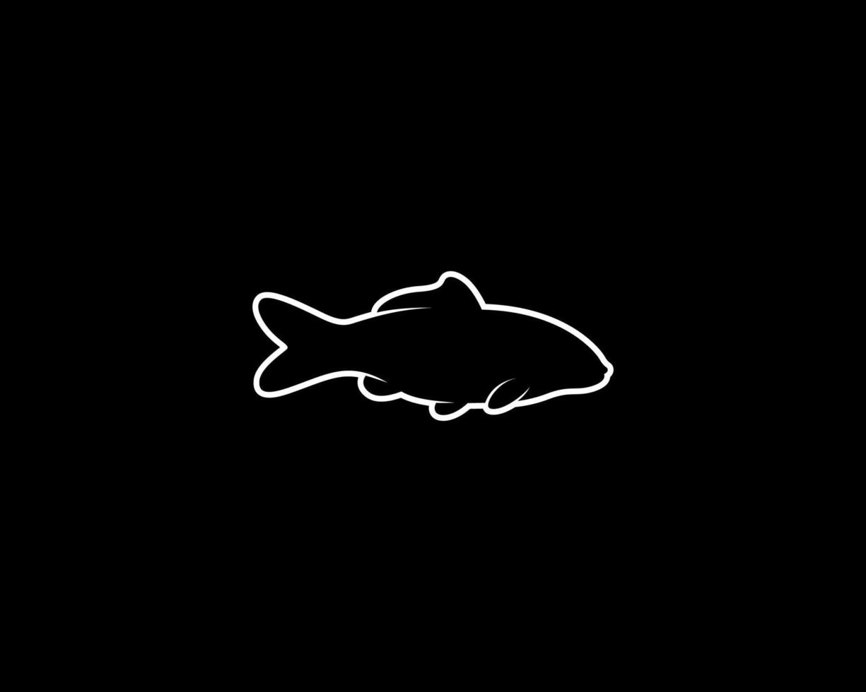 koi outline vector silhouette