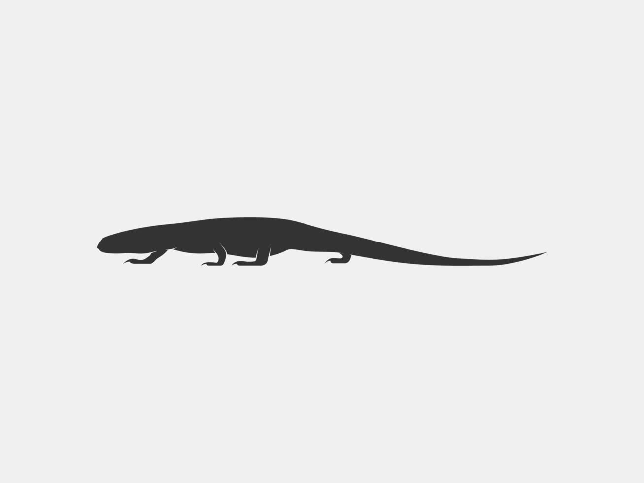 silueta vectorial de lagarto monitor vector