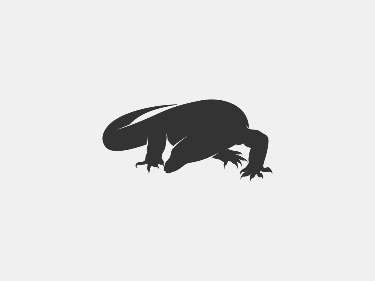 monitor lizard vector silhouette